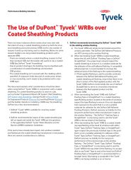 The Use of DuPont™ Tyvek® WRBs over Coated Sheathing Products PDF Only