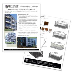 BALCONIES BY LEVANTE 2-SIDED SELL SHEET