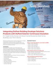Integrating DuPont Building Envelope Solutions Products with DuPont Exterior Continuous Insulation PDF Only