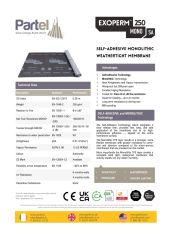 PARTEL EXOPERM MONO SA 250 DATA SHEET PDF ONLY