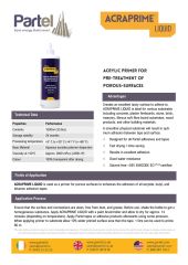PARTEL ACRAPRIME DATA SHEET PDF ONLY