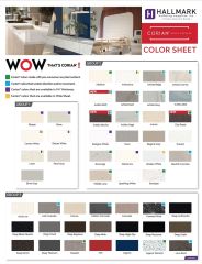 2026 CORIAN SOLID SURFACE COLOR SHEET